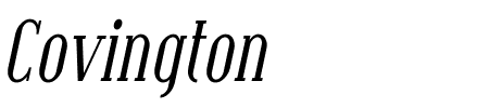 Covington Cond Italic Schriftart