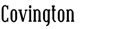 Covington Cond Bold Schriftart