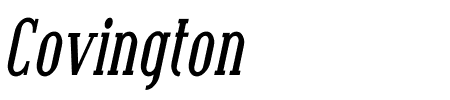 Covington Cond Bold Italic Schriftart