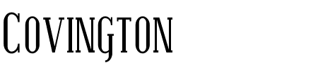 Covington SC Cond Schriftart