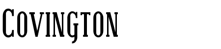 Covington SC Cond Bold Schriftart