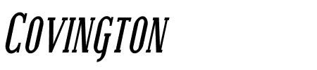 Covington SC Cond Bold Italic Schriftart