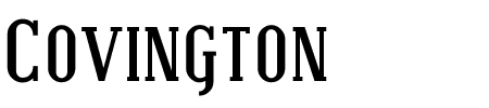 Covington SC Bold Schriftart