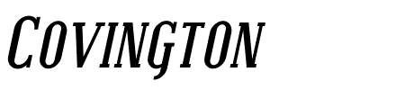 Covington SC Bold Italic Schriftart