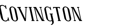 Covington SC Rev Italic Schriftart