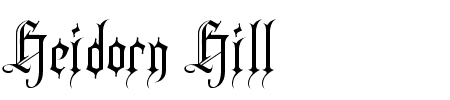 Schriftart Heidorn Hill: Mehr Infos & Vorschau Generator TTF: Heidorn Hill Schriftart