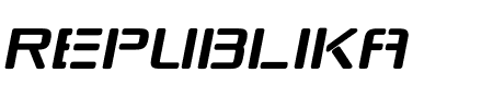 Republikaps Italic Schriftart