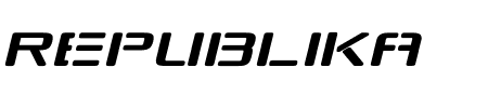 Republikaps Exp Italic Schriftart