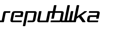 Republika II Italic Schriftart