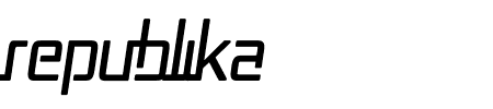 Republika II Cnd Italic Schriftart