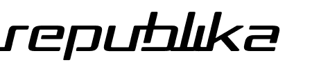 Republika II Exp Italic Schriftart