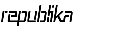 Republika III Cnd Italic Schriftart