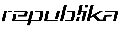 Republika III Exp Italic Schriftart