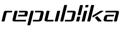 Republika IV Exp Italic Schriftart