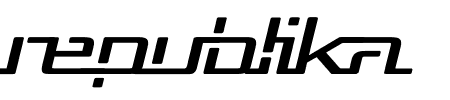 Republika V Exp Italic Schriftart