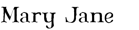 Mary Jane Larabie Schriftart