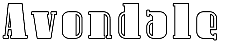 Avondale Outline  Schriftart