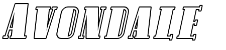 Avondale SC Outline Italic Schriftart