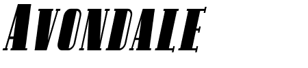 Avondale SC Cond Italic Schriftart