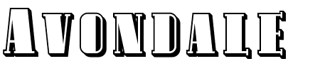 Avondale SC Shaded Schriftart