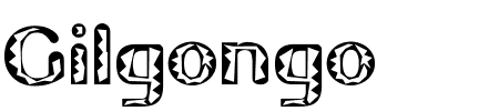 Gilgongo Tiki Schriftart