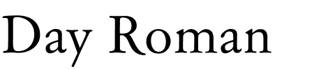 TTF: Day Roman Schriftart