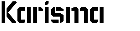Karisma Stencil Schriftart