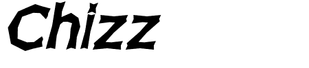 Chizz Wide High Italic Schriftart