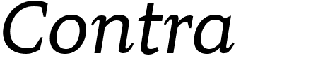 Contra Italic Schriftart