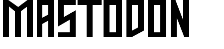 Mastodon Bold Schriftart