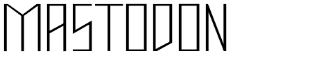 Mastodon Hairline Schriftart
