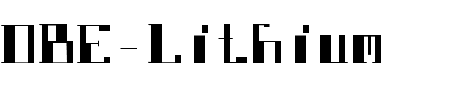 Font DBE-Lithium: Mehr Infos & Zeichen Übersicht TTF: DBE-Lithium Font
