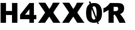Schriftart H4XX0R: Mehr Infos & Vorschau Generator TTF: H4XX0R Schriftart