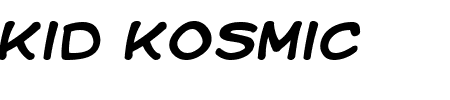 Kid Kosmic Bold Schriftart