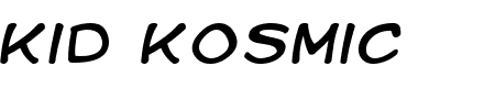 Kid Kosmic Italic Schriftart