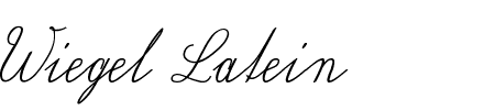Wiegel Latein Medium Schriftart