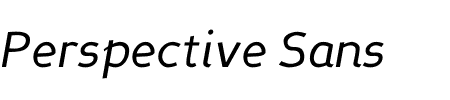 Perspective Sans Italic Schriftart