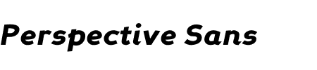 Perspective Sans Black Italic Schriftart