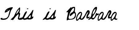 Schriftart SF-Barbara: Mehr Infos & Zeichen Übersicht TTF: SF-Barbara Schriftart