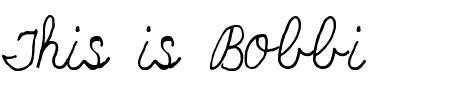 TTF: SF-Bobbi2 Schriftart