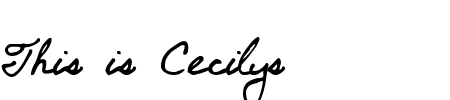 TTF: SF-Cecilys Schriftart