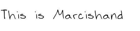 TTF: Marcishand Schriftart