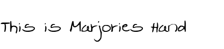 Schriftart Marjories Hand: Mehr Infos & Vorschau Generator TTF: Marjories Hand Schriftart