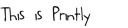 Schriftart Printly: Mehr Infos & Vorschau Generator TTF: Printly Schriftart