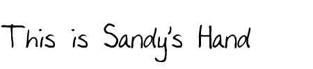 TTF: Sandyshand Font