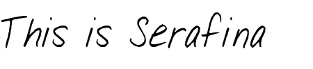 Schriftart Serafina: Mehr Infos & Zeichen Übersicht TTF: Serafina Schriftart