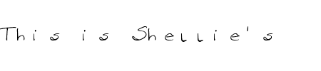 TTF: Shellie Font