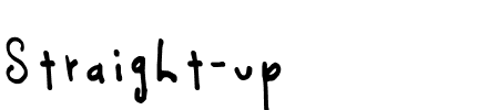 Straight-up Wide Schriftart