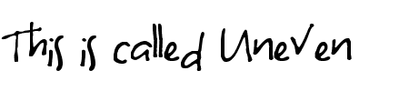 Schriftart Uneven: Mehr Infos & Zeichen Übersicht TTF: Uneven Schriftart
