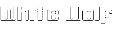 TTF: White Wolf Schriftart